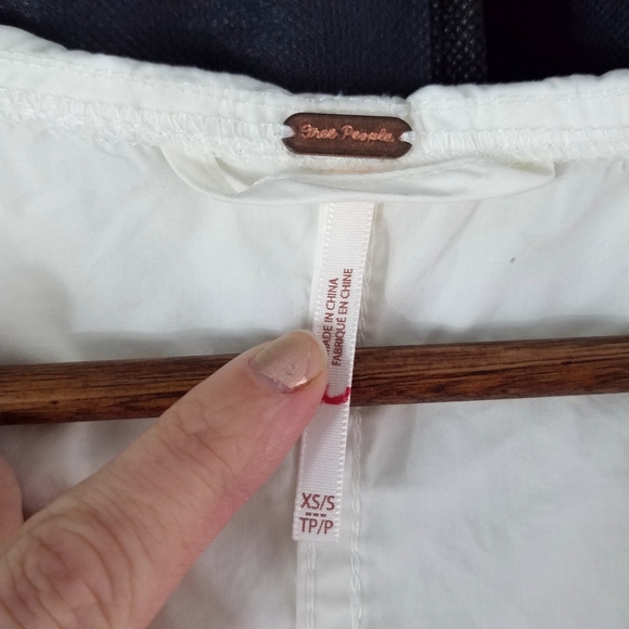 Free People White Poplin Hooded Pullover - Picture 8 of 9